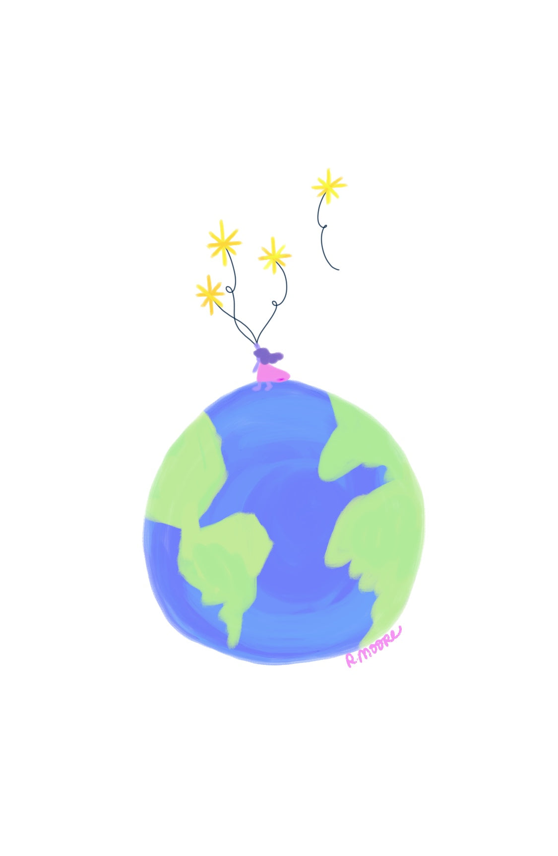 Baby's Room Art: Girl on Top of the World