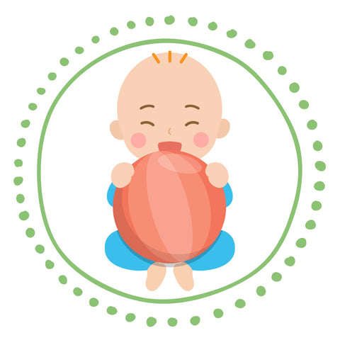 Cartoon baby playing clipart image 